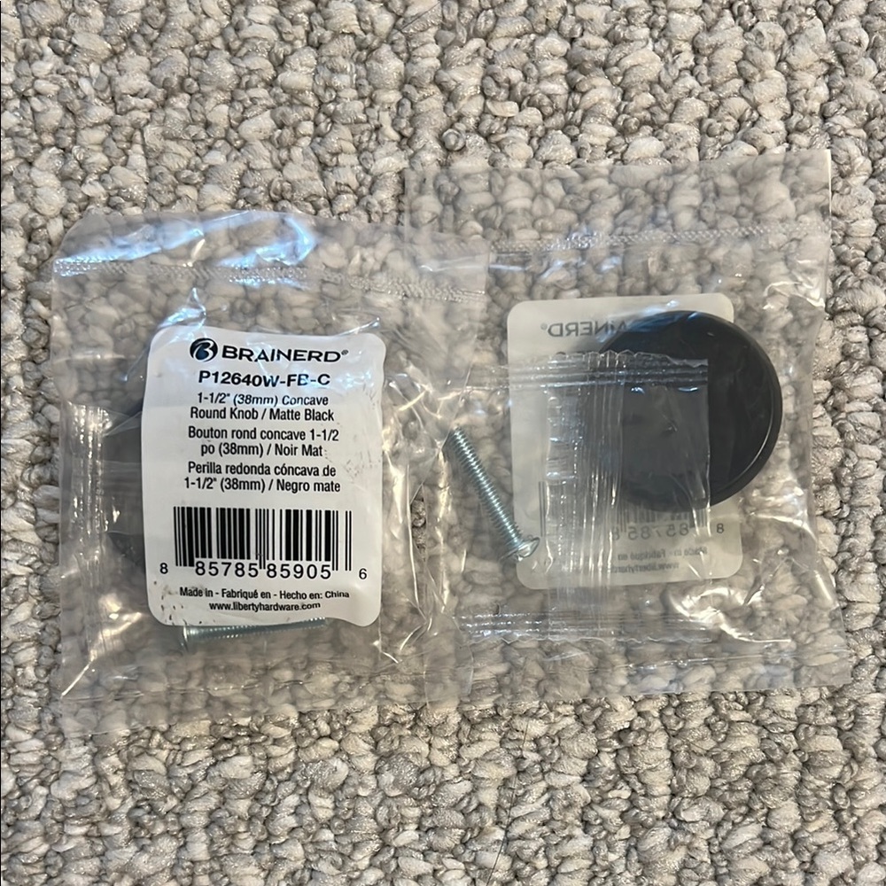 Brainerd Matte Black Round Knob